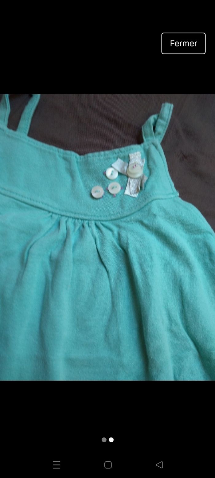 top à bretelles couleur vert d'eau / 5 ans - photo numéro 2