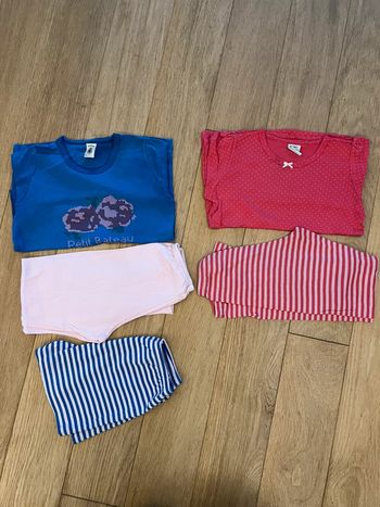 Lot de 2 pyjamas automne hiver petit bateau 6 ans très bon état