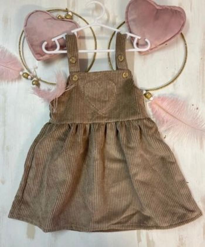 Robe salopette bébé fille - velours côtelé - neuf - Taille 18 mois