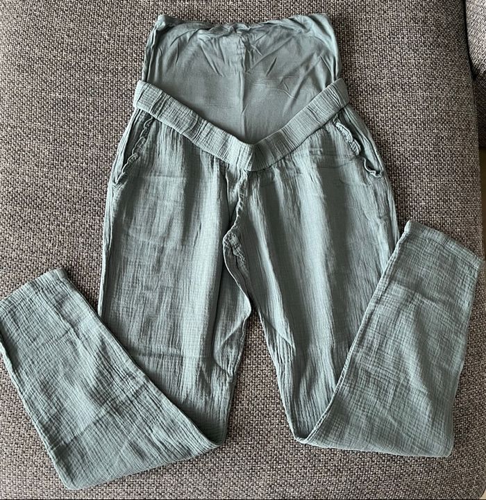 Pantalon grossesse gaze de coton