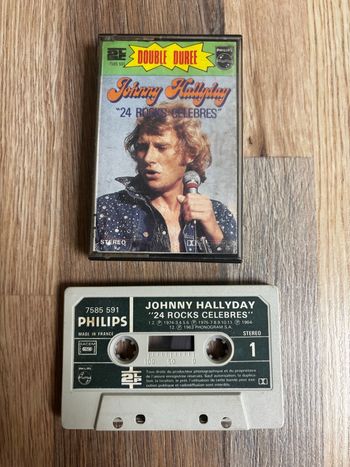 Cassette audio Johnny Hallyday 24 rocks célèbres