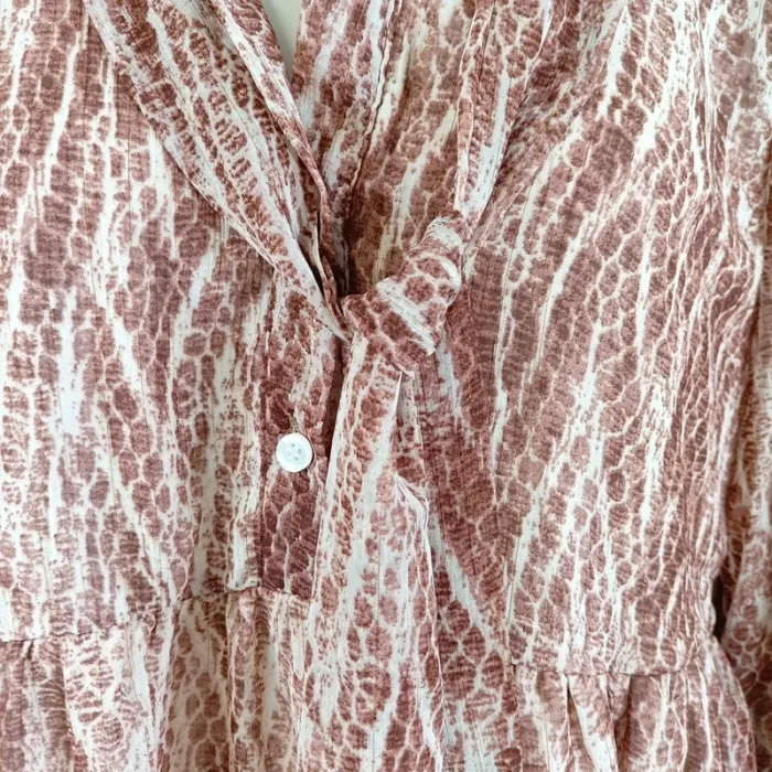 Robe fluide imprimé python marron - Taille M/L A438 - photo numéro 7