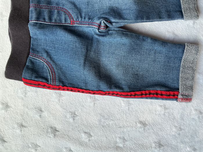 jean bleu bandes rouge taille élastique 3 mois absorba - photo numéro 4
