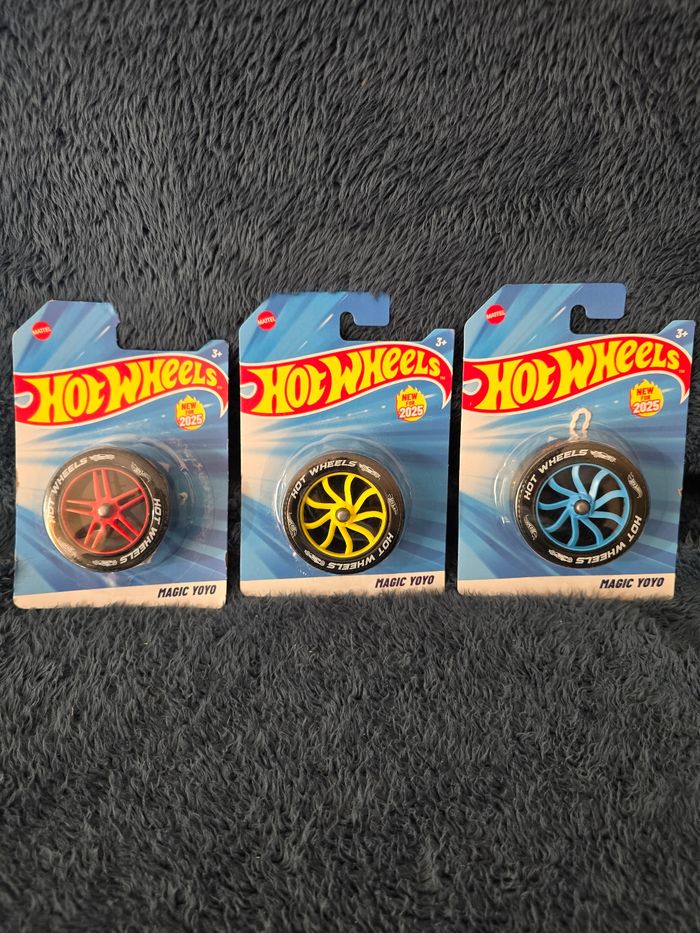 🌀 Lot de 3 yoyos Hot Wheels neufs – Toupies  Cadeau idéal  🚗🔥