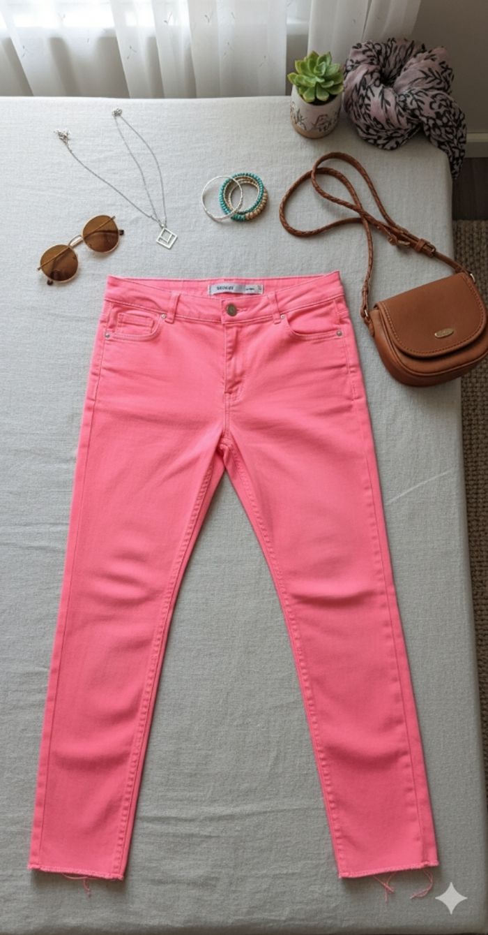 Jean skinny Fluo 9/10 ans