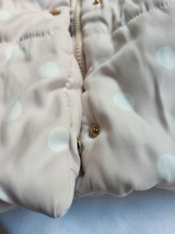 Manteau chaud rose poudré pois 18 mois - photo numéro 4