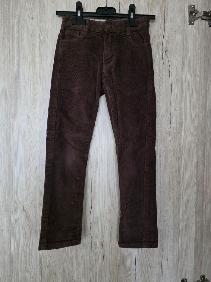 PANTALON GARÇON VELOURS CÔTELÉ MARRON TAILLE 6ANS MARQUE KIABI