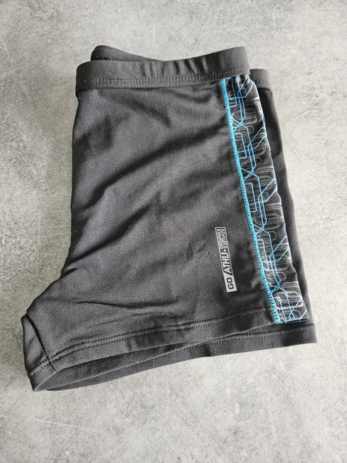 Maillot de bain garçon - Taille 14 ans - Go Athli-Tech - Noir bleu - photo numéro 6