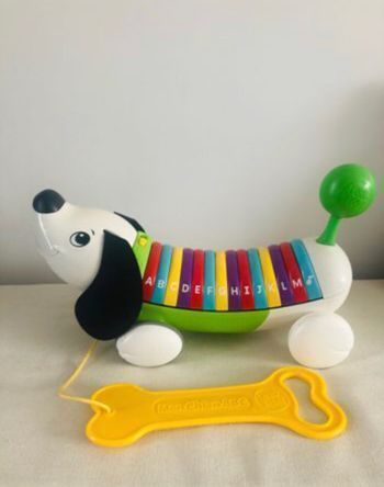 Jouet premier âge chien à tirer musical leap frog