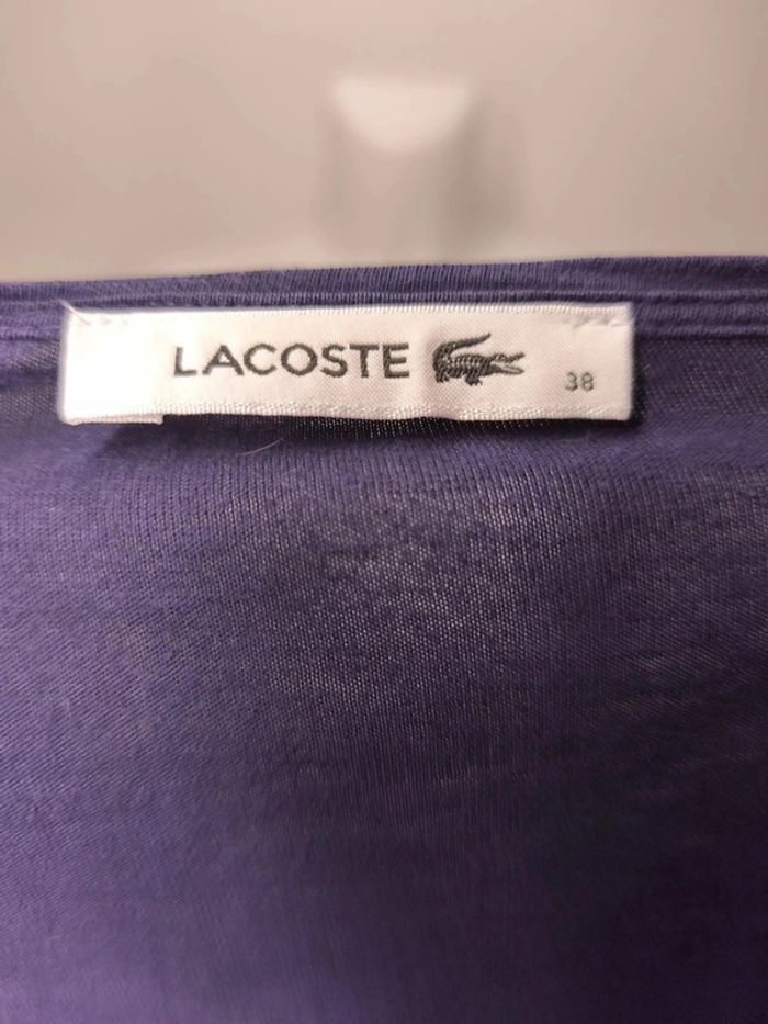Pull Lacoste Femme Taille 38 Marine - photo numéro 6