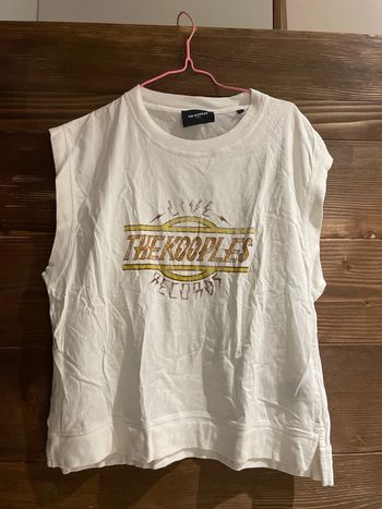 Tee shirt court style débardeur the kooples blanc
