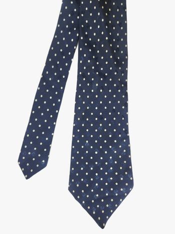 Cravate en Soie Pierre Cardin Bleue à Pois