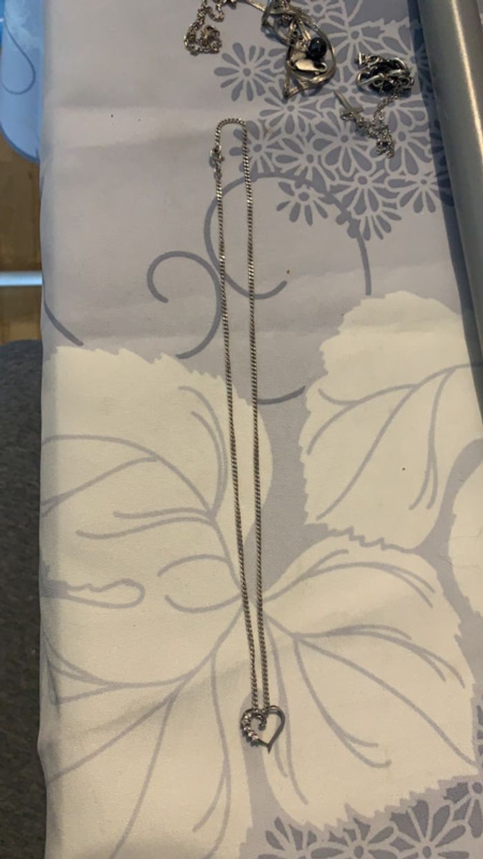 Chaîne argent et pendentif coeur