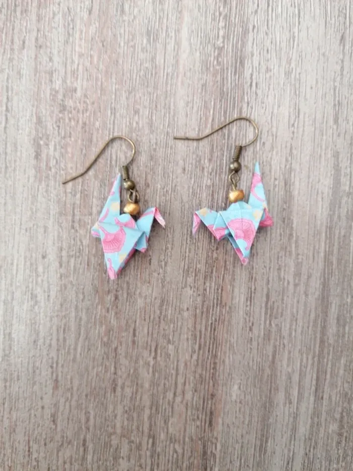 Boucles d'oreilles origami