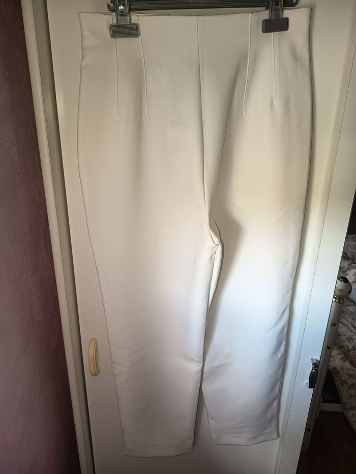 Pantalon a pince blanc stradivarius - photo numéro 7