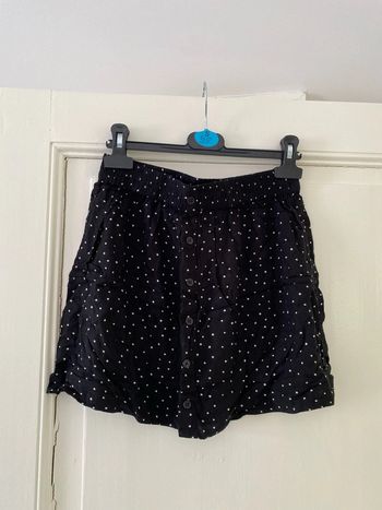 Jupe courte fluide à pois S