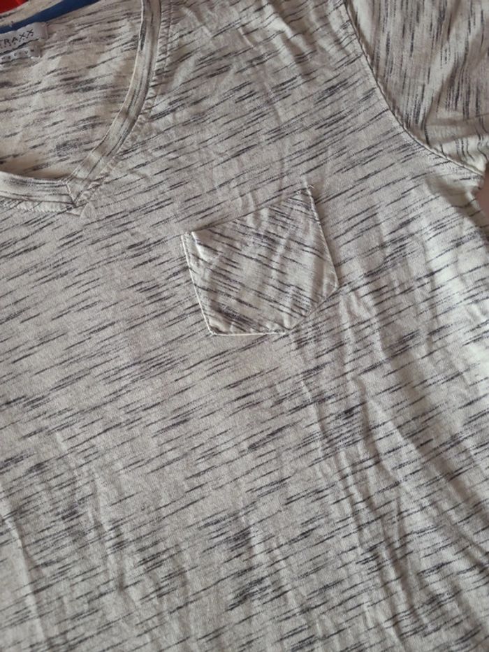 T shirt gris blanc - photo numéro 2