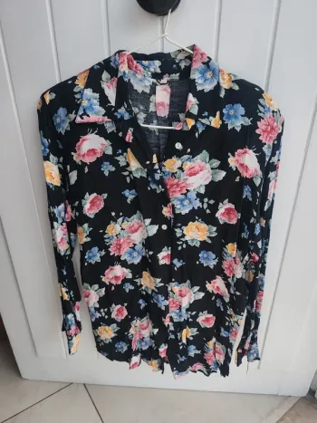 Chemise à fleurs vintage M