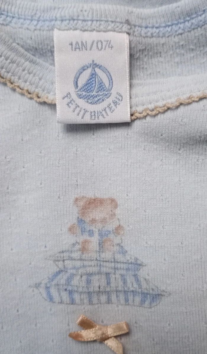 Body 74 cm bleu Petit Bateau - photo numéro 3