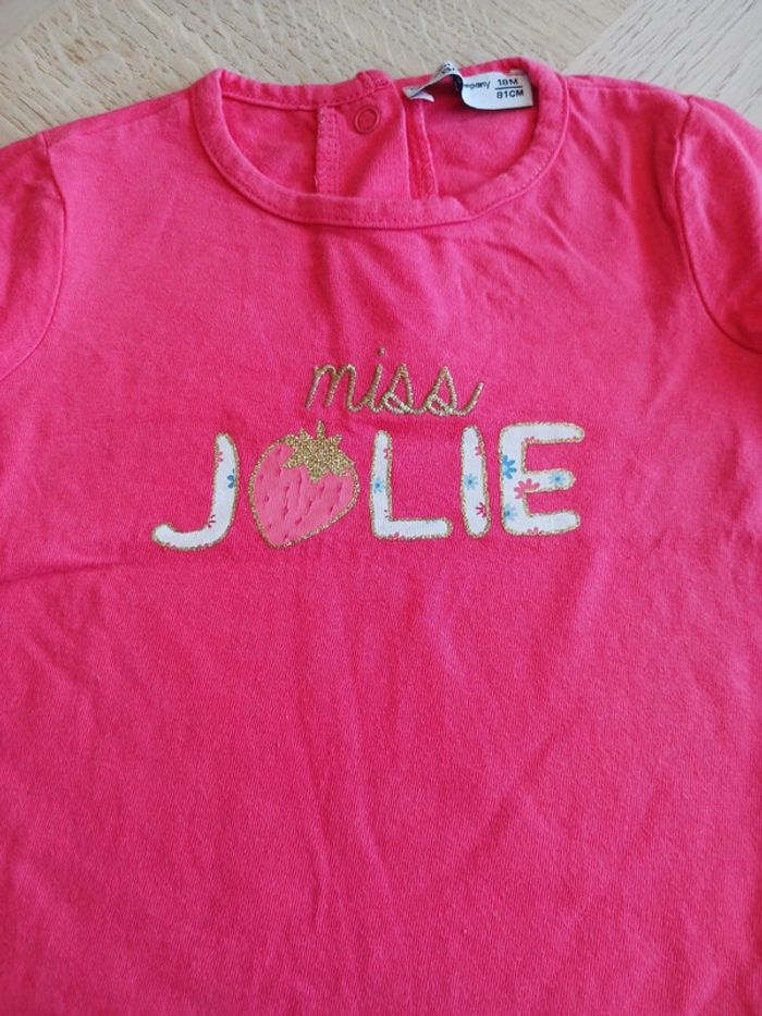T-shirt fille 18 mois Neuf - photo numéro 2