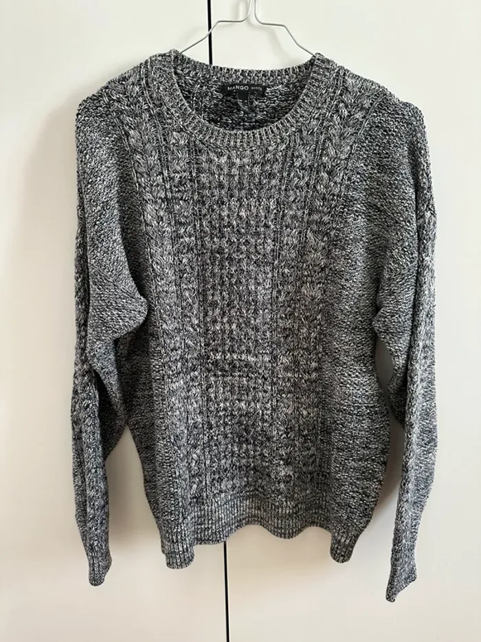 Pull Mango noir et blanc