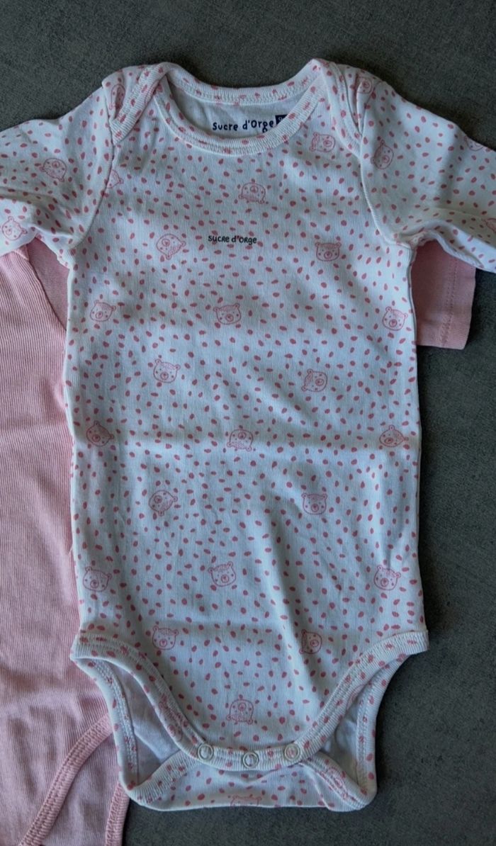 Lot de 3 bodies fille manches longue 9 mois - photo numéro 3
