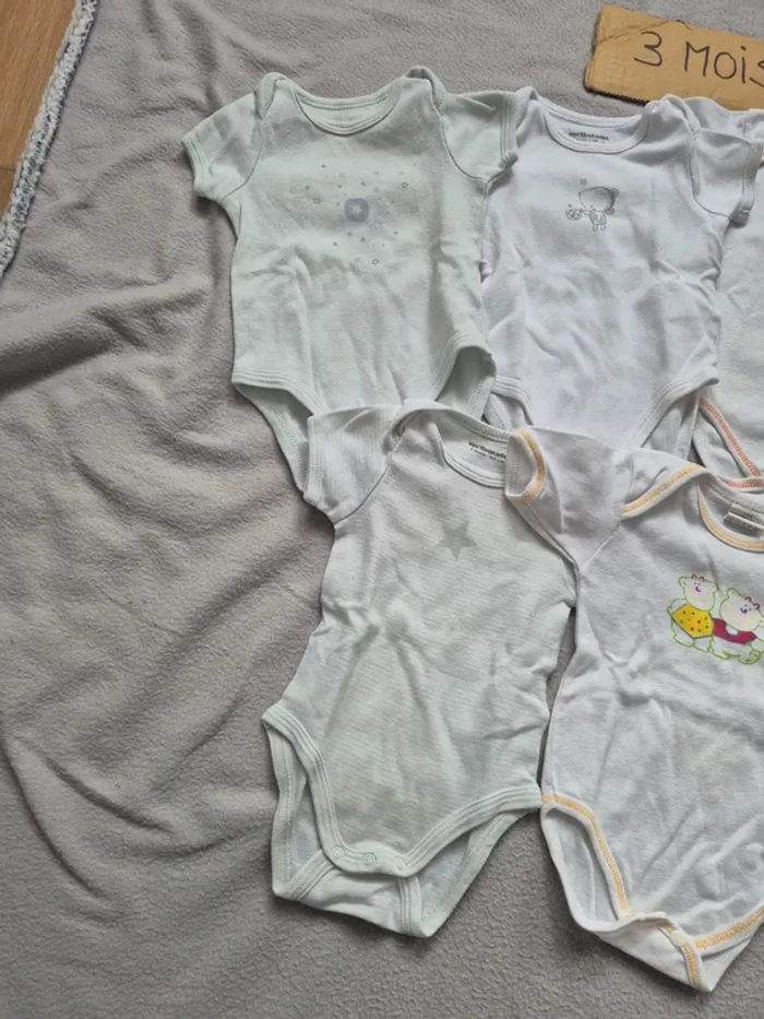 Lot 5 bodies 3 mois - photo numéro 2