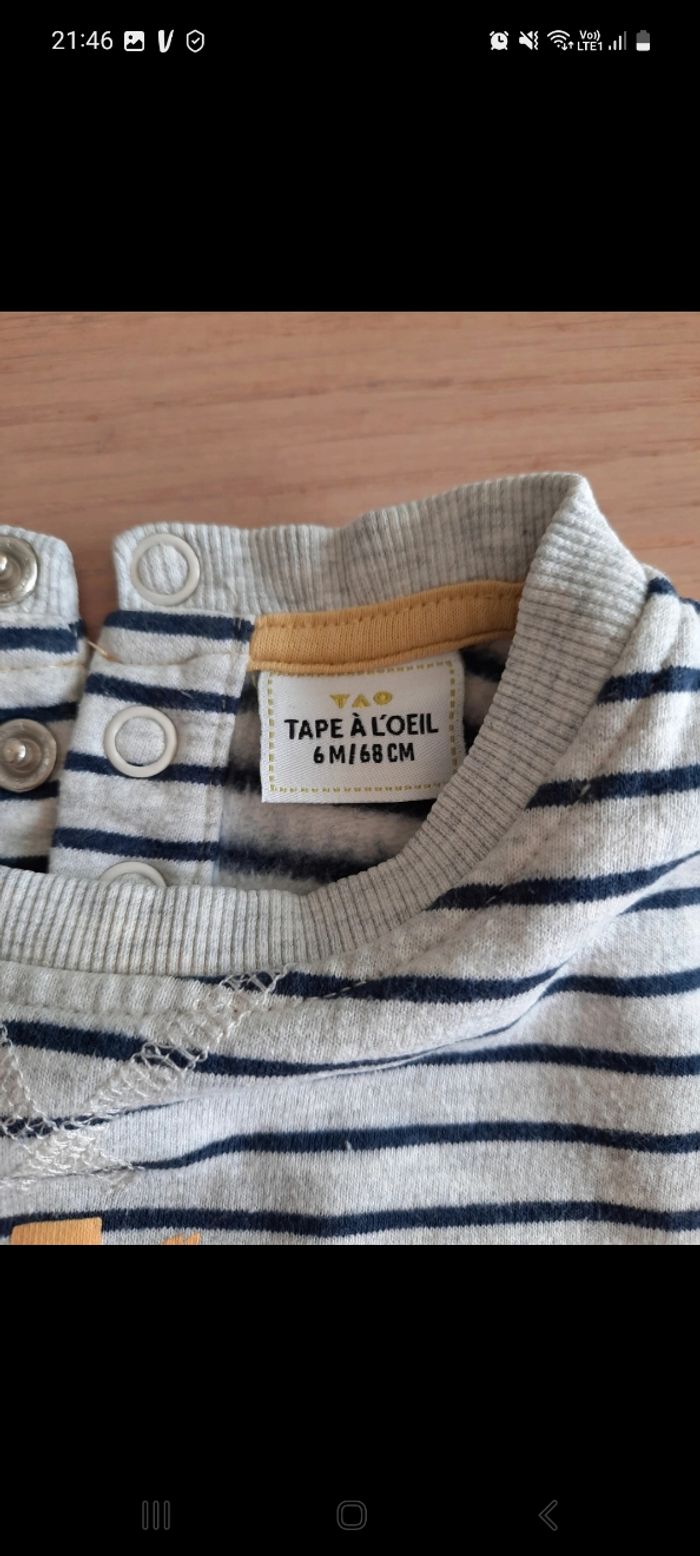 Sweat molletonné 6 mois - photo numéro 2