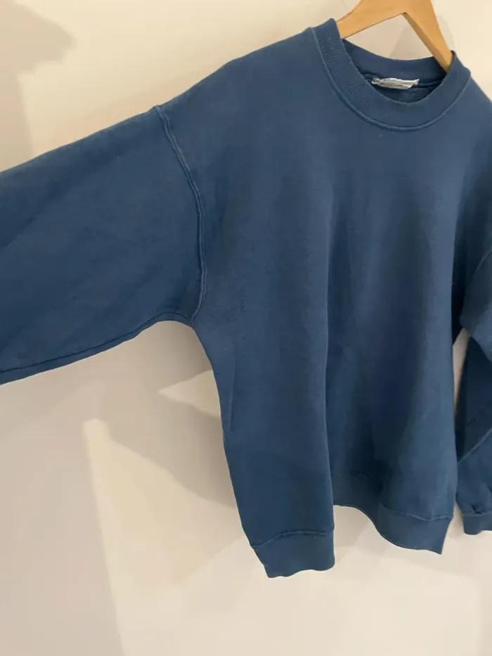 Crewneck Lee plain full blue made in USA 🇺🇸 - photo numéro 2