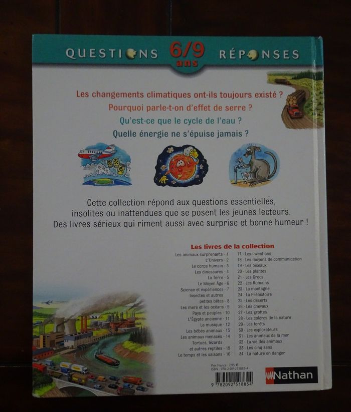 Livre NATHAN Questions / Réponses La nature en danger 6 / 9 ans - photo numéro 2