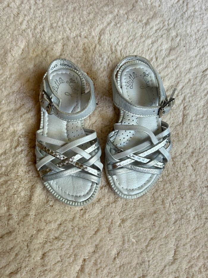 Sandales argentées Little Mary fille 25 neuves