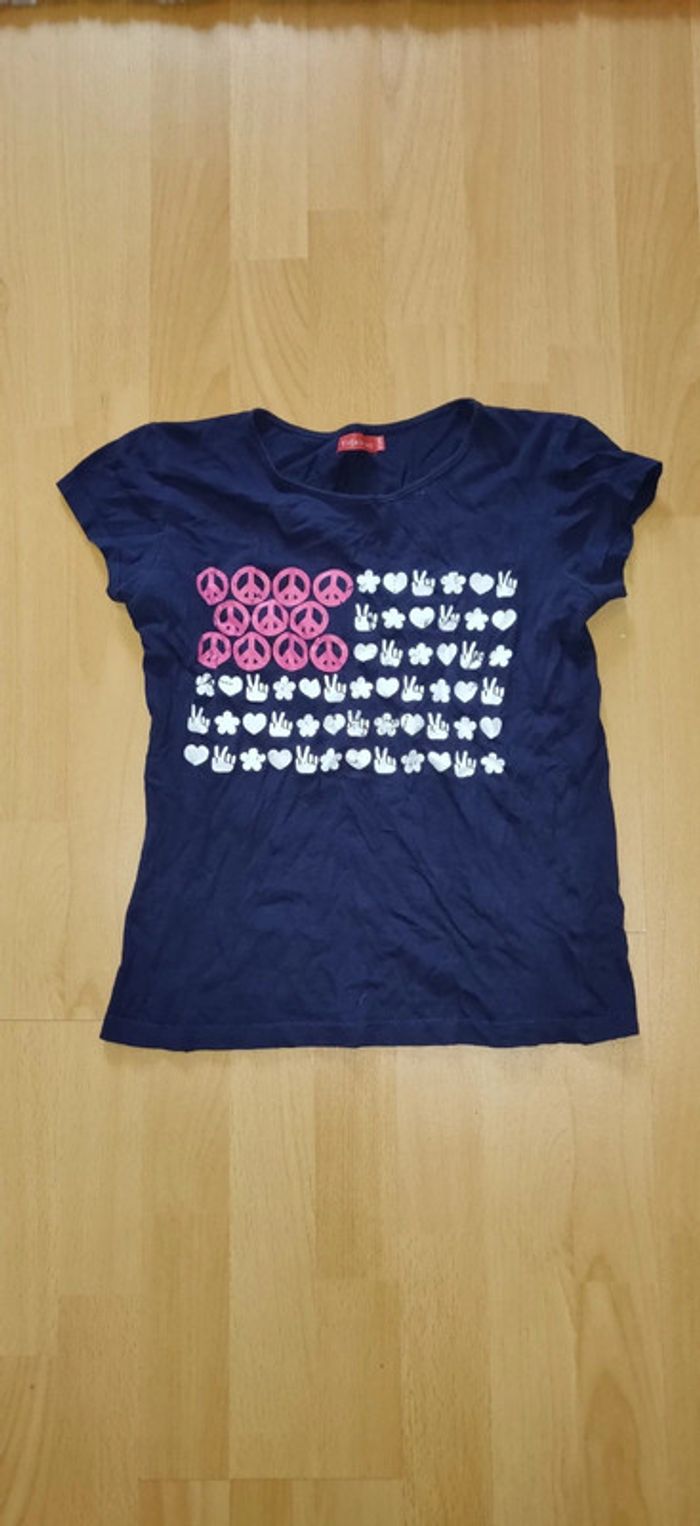 Tee-shirt peace and love 14 ans