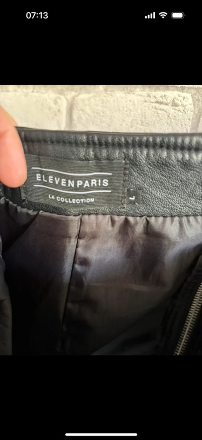 Jupe simili cuir eleven paris taille L - photo numéro 3