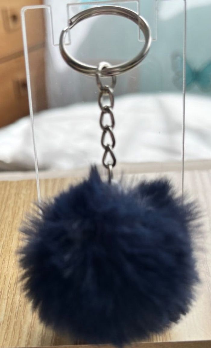 Porte clé pompon fourrure