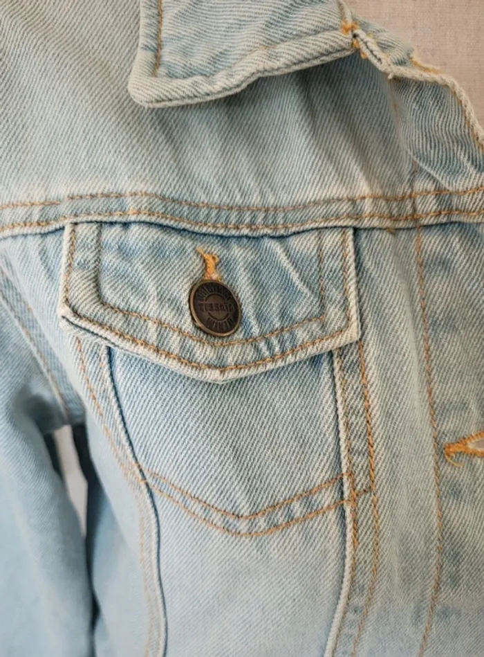 Veste en jean bleue claire Tissaia Taille 14ans - photo numéro 3