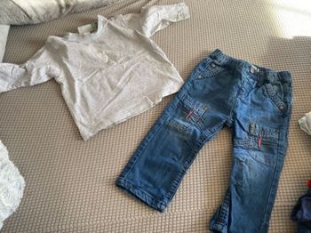 Ensemble polo + jean bebe garçon 18 mois