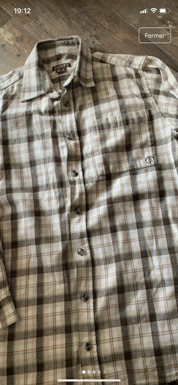 Chemise à carreaux manches longues
