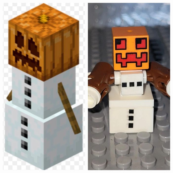 Minifigure / Figurine 🎮 Jeu Vidéo - Minecraft 🌨 Le Golem de Neige