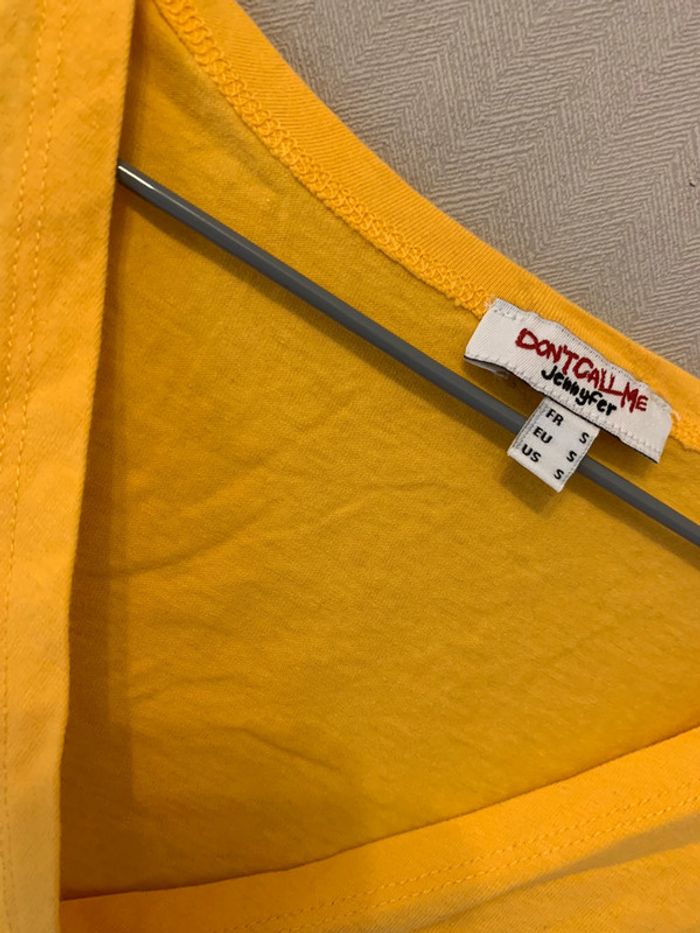 Top cache coeur orange - photo numéro 3