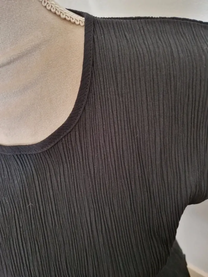 Tee shirt acordeon noir afibel taille 46 vintage - photo numéro 3