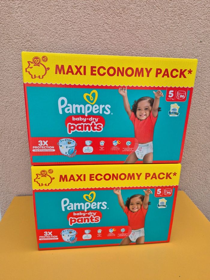 2 maxi pack pampers baby dry pants taille 5 172 couches