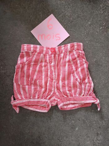 Short à carreaux 6 mois