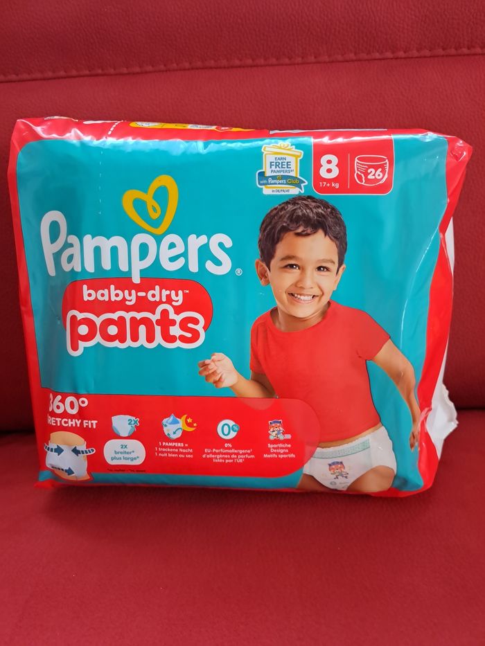 Culottes Pampers Pants baby-dry T8 x 26 - Neuves
