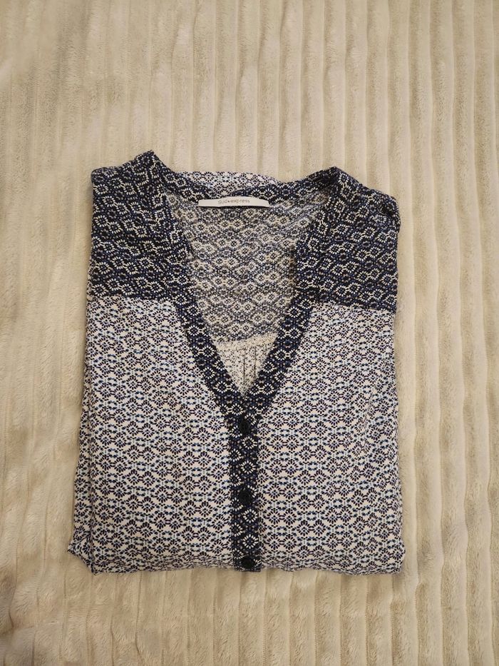 Blouse imprimée bleue Sud Express T.M - fluide & élégante - photo numéro 8