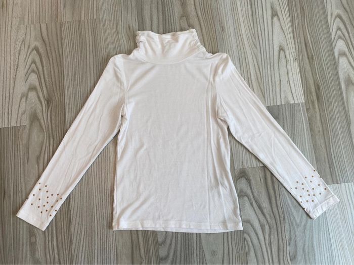 Col roulé blanc étoiles orchestra 6 ans