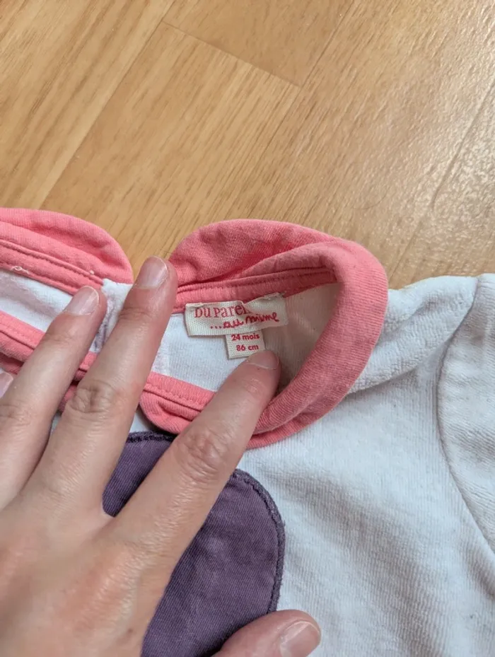 Pyjama velours du pareil au même - photo numéro 3