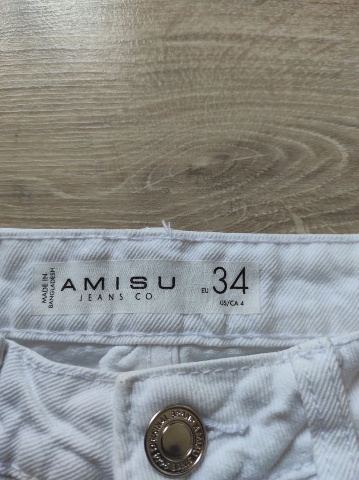 Jean fendu Amisu blanc - photo numéro 6
