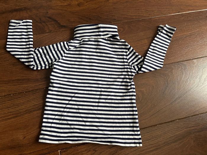 Sous pull à col roulé rayé bleu marine et blanc Sergent major 4 ans - photo numéro 3
