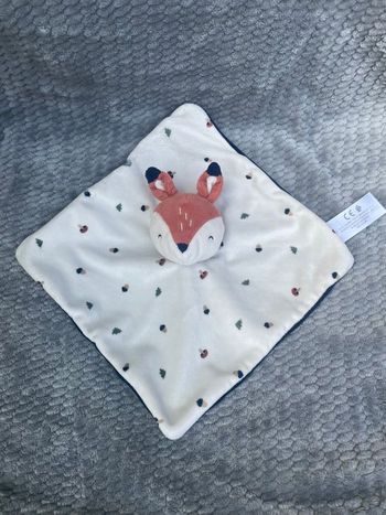 Doudou plat biche faon renne renard marron blanc bleu feuille champignon Simba Toys