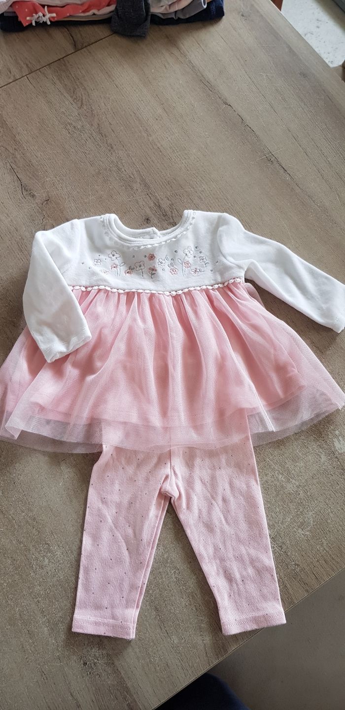 Tenue 6 mois fille robe et legging